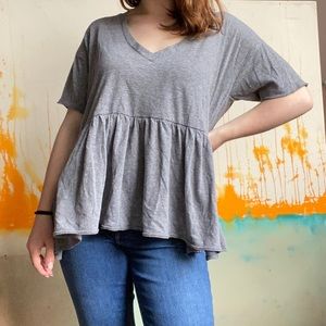 UO Gray Peplum T-Shirt